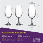 Jogo com 2 Taças de Cristal Para Degustação 210 ml Gastro/Colibri Bohemia
