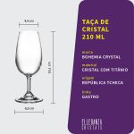 Taça de Cristal Para Degustação 210 ml Gastro/Colibri Bohemia
