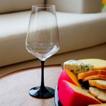 Taça de Cristal Bohemia Para Vinho 550 ml Preta Sandra 6 Peças