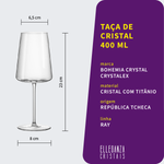 Taça de Cristal Bohemia 400 ml Ray 1 Peça