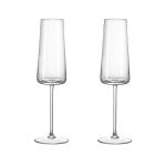 Taça de Cristal Bohemia Para Champanhe 180 ml Ray 2 Peças
