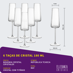 Conjunto de Taças e Copos de Cristal Bohemia Ray 36 Peças