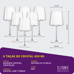 Conjunto de Taças e Copos de Cristal Bohemia Ray 36 Peças