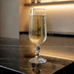 Jogo 6 Taças de Cristal Para Champagne 180 ml Claudia Bohemia