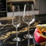 Taças De Cristal Bohemia Para Champanhe e Vinho Sandra 12 Peças