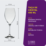 Taça De Cristal Para Vinho Tinto 490 ml Linha Sophia Bohemia