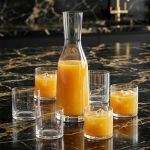 Jogo com Decanter e Copos de Cristal Bohemia