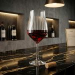 Jogo 6 Taças de Cristal Para Vinho Bordeaux 550 ml Tulipa Optic Bohemia