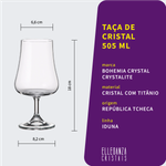 Taça De Cristal Bohemia Para Cerveja 505 ml Iduna 1 Peça