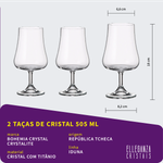 Taça De Cristal Bohemia Para Cerveja 505 ml Iduna 2 Peças