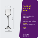 Taça de Cristal Para Licor 60 ml Ardea Bohemia