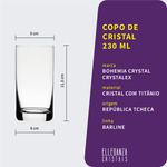 Copo De Cristal Para Água 230 ml Linha Barline Bohemia