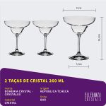 Jogo 2 Taças De Cristal Para Margarita 260 ml Bar Bohemia