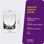 Copo De Cristal Para Whisky 280 ml Trio Bohemia