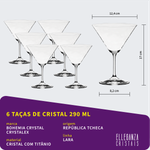 Jogo de Taças De Cristal Bohemia Lara 36 Peças