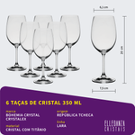 Jogo de Taças De Cristal Bohemia Lara 36 Peças
