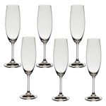 Taça De Cristal Bohemia Para Champanhe 220 ml Lara 6 Peças