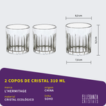 Jogo com 2 Copos de Cristal para Whisky 310 ml Linha Soho L'Hermitage