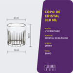 Copo de Cristal para Whisky 310 ml Linha Soho L'Hermitage