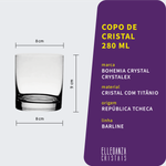 Copo De Cristal Para Whisky 280 ml Linha Barline Bohemia