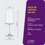 Taça de Cristal Para Vinho Tinto 460 ml Xtra Bohemia