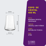 Copo de Cristal Para Água ou Suco 400 ml Xtra Bohemia