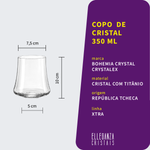 Copo de Cristal Para Whisky 350 ml Xtra Bohemia