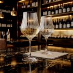 Jogo 2 Taças de Cristal Para Vinho Branco 350 ml Tulipa Optic Bohemia
