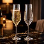 Jogo 2 Taças de Cristal Para Champagne 170 ml Tulipa Optic Bohemia