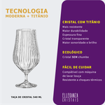 Jogo 6 Taças de Cristal Para Cerveja 540 ml Tulipa Optic Bohemia