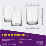 Copo Baixo De Cristal Bohemia 320 ml Larus 2 Peças