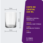 Copo Baixo De Cristal Bohemia 320 ml Larus 1 Peça