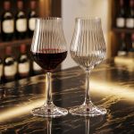 Jogo com 2 Taças de Cristal Para Água ou Vinho 450 ml Tulipa Optic Bohemia