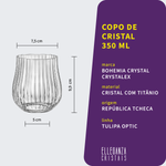 Copo de Cristal Para Whisky 350 ml Tulipa Optic Bohemia