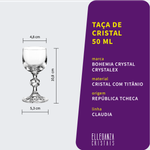 Taça de Cristal Para Licor 50 ml Linha Claudia Bohemia 1 Peça