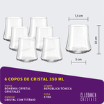 Jogo de Cristal Bohemia Xtra Taças e Copos 42 Peças