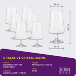 Jogo de Cristal Bohemia Xtra Taças e Copos 42 Peças