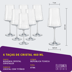Jogo de Cristal Bohemia Xtra Taças e Copos 42 Peças