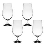 Taça De Cristal Bohemia Para Cerveja 380 ml Bierhaus 4 Peças