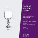 Taça De Cristal Bohemia Para Vinho Branco 190 ml Claudia 1 Peça