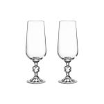 Taça de Cristal Bohemia Para Cerveja 280 ml Claudia 2 Peças