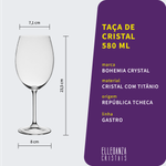 Taça de Cristal Para Água ou Vinho 580 ml Linha Gastro/Colibri