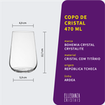 Copo Longo de Cristal Para Água 470 ml Linha Ardea