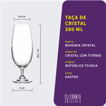 Taça de Cristal Para Cerveja 380 ml Linha Gastro/Colibri Bohemia