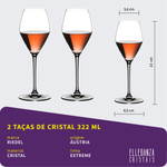 Taça de Cristal Riedel Para Rose 322 ml Extreme 2 Peças