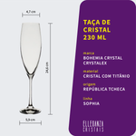 Taça De Cristal Para Champagne 230 ml Linha Sophia Bohemia