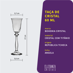 Taça de Cristal Para Licor 60 ml Angela Bohemia