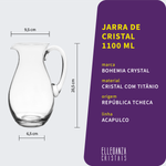 Jarra de Cristal Ecológico 1100 ml Acapulco Bohemia