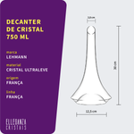 Decanter de Cristal Soprado à Boca Ultraleve Lehmann 750 ml France 1 Peça