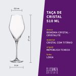 Jogo com 6 Taças de Cristal para Vinho Branco com 510 ml Linha Loxia Bohemia